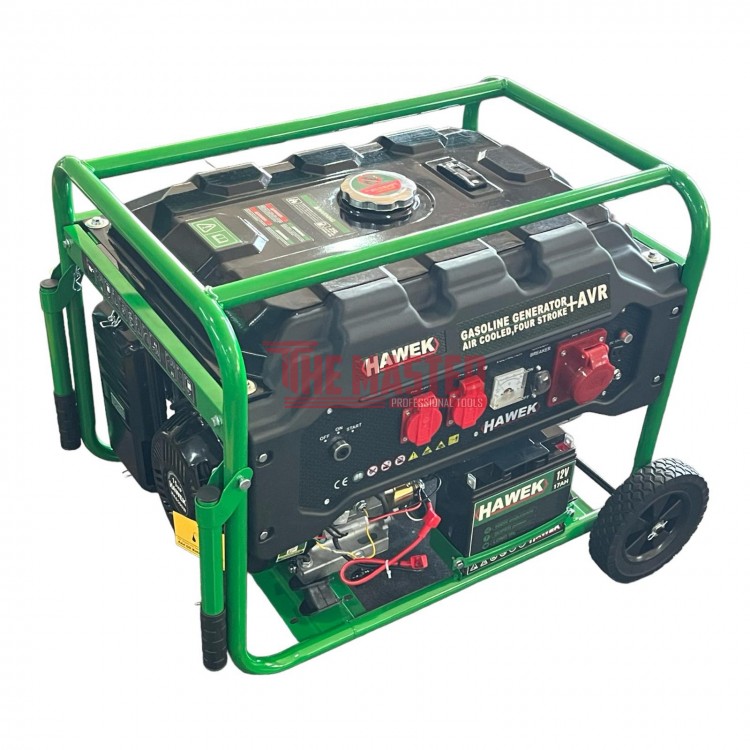 МОНОФАЗЕН БЕНЗИНОВ ЧЕТИРИТАКТОВ ГЕНЕРАТОР ЗА ТОК 6,5 KW - АГРЕГАТ HAWEK PRO
