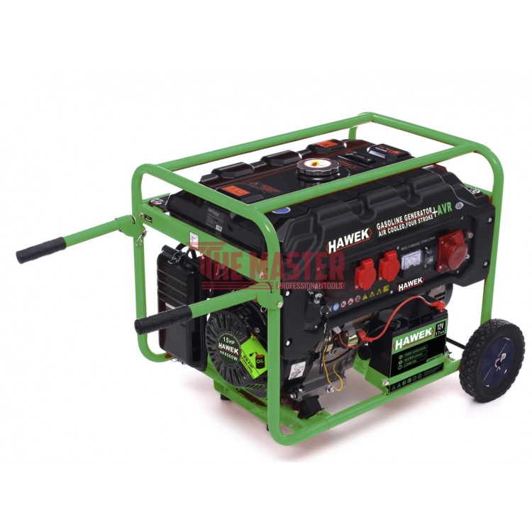 МОНОФАЗЕН БЕНЗИНОВ ЧЕТИРИТАКТОВ ГЕНЕРАТОР ЗА ТОК 6,5 KW - АГРЕГАТ HAWEK PRO
