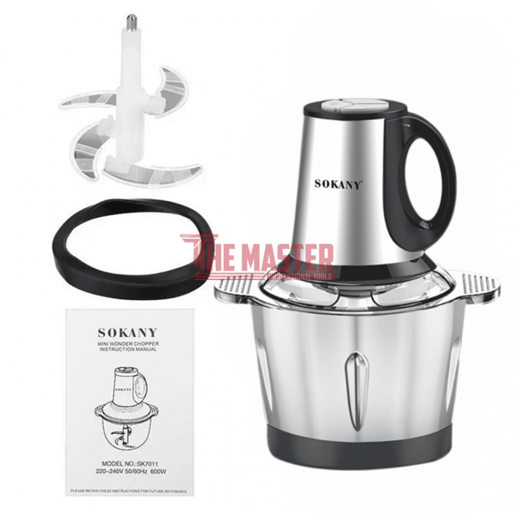 Кухненски Чопър Sokany SK-7011 - Мощен и Ефективен Уред с Четири Остриета от Неръждаема Стомана