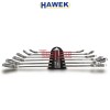 КОМПЛЕКТ УДЪЛЖЕНИ ПОДВИЖНИ ЗВЕЗДНИ КЛЮЧОВЕ С ТРЕСЧОТКА 8-19 ММ HAWEK