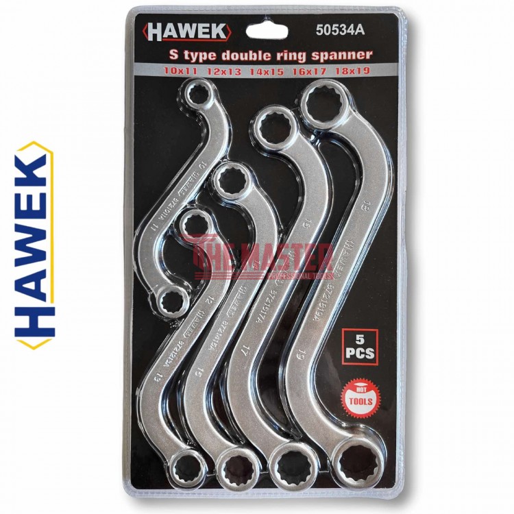 КЛЮЧОВЕ ЗВЕЗДИ S-ОБРАЗНИ 5 ЧАСТИ HAWEK - ИНТЕЛИГЕНТНО РЕШЕНИЕ ЗА РЕМОНТИ И ОБСЛУЖВАНЕ