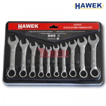 КОМПЛЕКТ КЪСИ ЗВЕЗДОГАЕЧНИ КЛЮЧОВЕ 10-19 ММ HAWEK