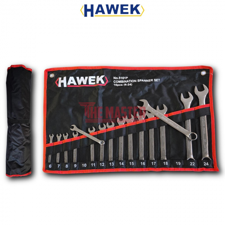 КОМПЛЕКТ ЗВЕЗДОГАЕЧНИ КЛЮЧОВЕ HAWEK – 16 ЧАСТИ (6-24ММ)