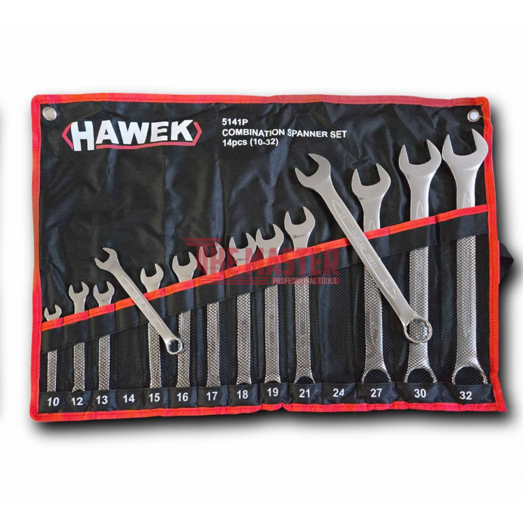 КОМПЛЕКТ ЗВЕЗДОГАЕЧНИ КЛЮЧОВЕ HAWEK – 14 ЧАСТИ (10-32ММ)