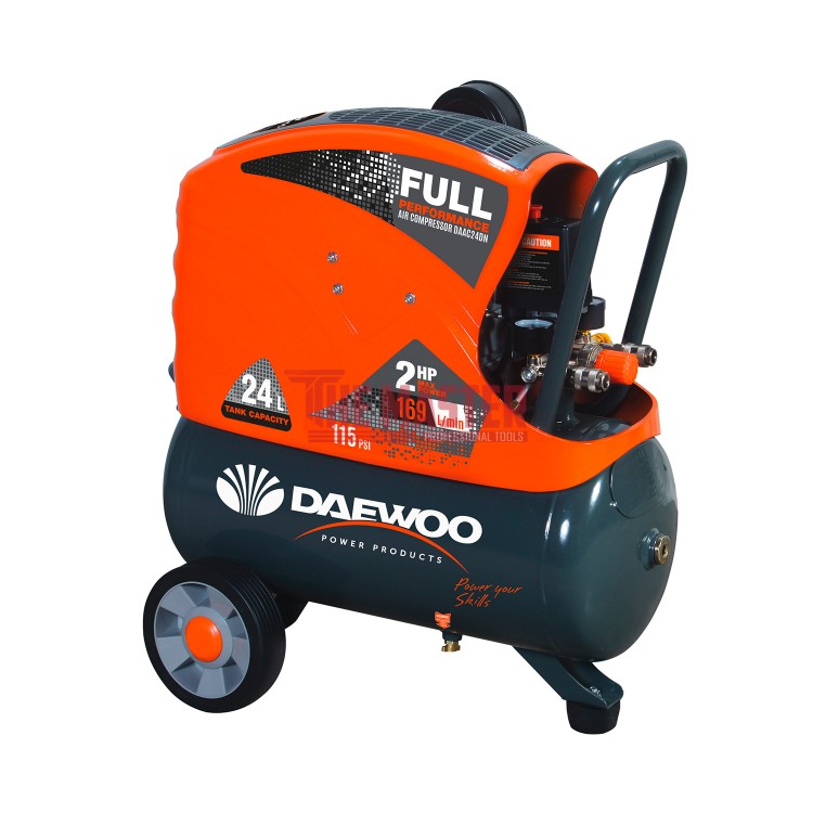 МОНОФАЗЕН БУТАЛЕН КОМПРЕСОР DAEWOO DAAC24DN, 1.5 KW, 24 Л, 8 БАРА