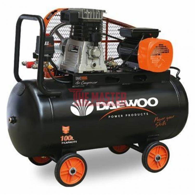 ЕЛЕКТРИЧЕСКИ БУТАЛЕН РЕМЪЧЕН КОМПРЕСОР DAEWOO DAAC 100C, 3 К.С., 100 Л, 8 БАРА