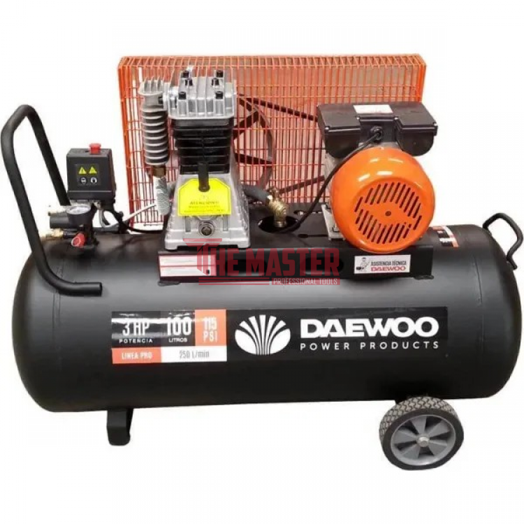 ЕЛЕКТРИЧЕСКИ БУТАЛЕН РЕМЪЧЕН КОМПРЕСОР DAEWOO DAAC 100C, 3 К.С., 100 Л, 8 БАРА