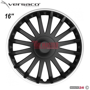 ТАСОВЕ ЗА ДЖАНТИ 16" VERSACO CRYSTAL SO BLACK – КОМПЛЕКТ 4 БРОЯ