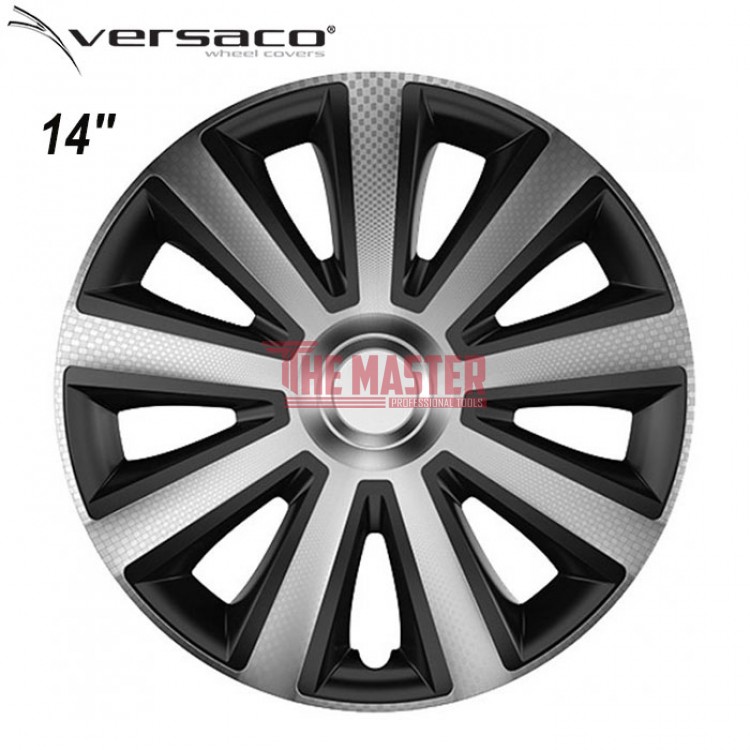 Тасове за джанти 14'' Versaco Carbon Aviator - Silver / Black