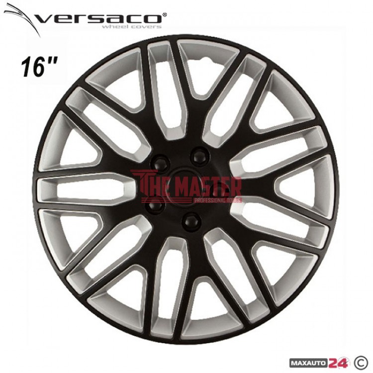 ТАСОВЕ ЗА ДЖАНТИ 16" VERSACO DAKAR BLACKSILVER – КОМПЛЕКТ 4 БРОЯ
