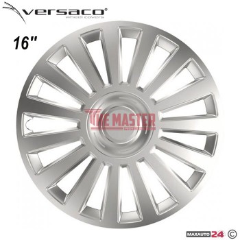 ТАСОВЕ ЗА ДЖАНТИ 16" VERSACO LUXURY SILVER – КОМПЛЕКТ 4 БРОЯ