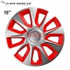 ТАСОВЕ ЗА ДЖАНТИ 16" VERSACO STRATOS SILVER / RED – КОМПЛЕКТ 4 БРОЯ