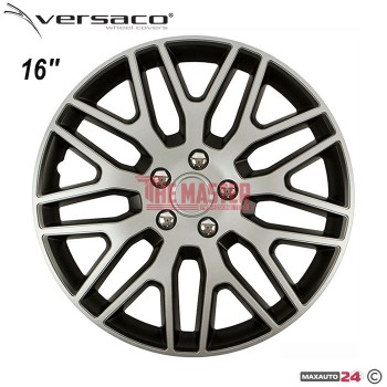 ТАСОВЕ ЗА ДЖАНТИ 16" VERSACO DAKAR SILVER/BLACK – КОМПЛЕКТ 4 БРОЯ