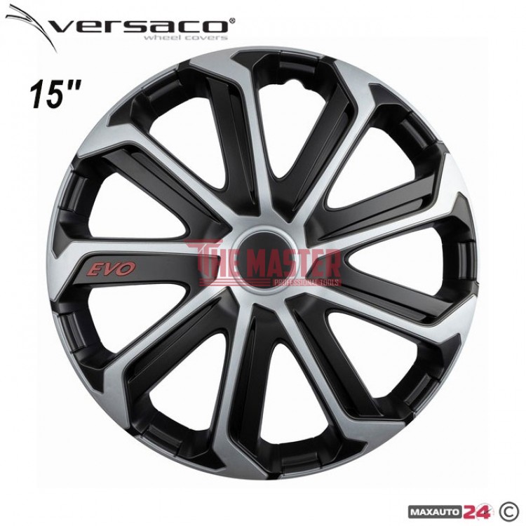 Тасове за джанти 15'' Versaco Evo Black/Silver