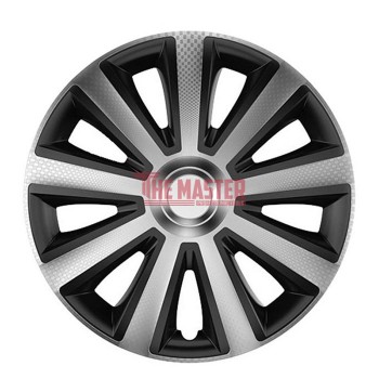 ТАСОВЕ ЗА ДЖАНТИ 16" VERSACO CARBON AVIATOR – СРЕБРИСТО / ЧЕРНИ – КОМПЛЕКТ 4 БРОЯ