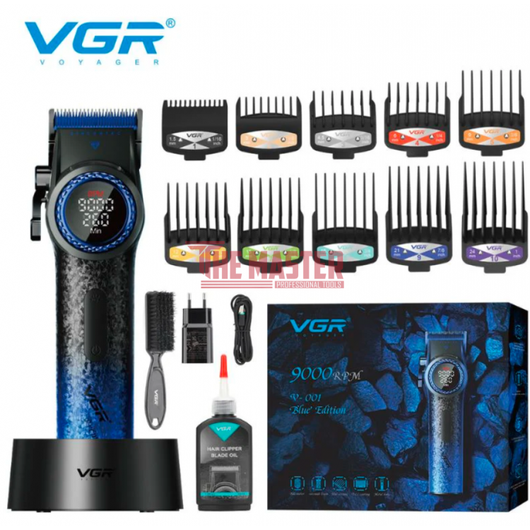 VGR PRO V-001 BLUE EDITION – ПРОФЕСИОНАЛНА МАШИНКА ЗА ПОДСТРИГВАНЕ