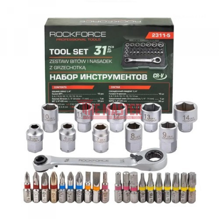 МИНИ ГЕДОРЕ 31 ЧАСТИ 1/4″ ROCKFORCE
