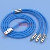 КАБЕЛ ЗА ЗАРЕЖДАНЕ 3 В 1 – LIGHTNING / TYPE-C / MICRO USB – СИН – МОДЕЛ 20083