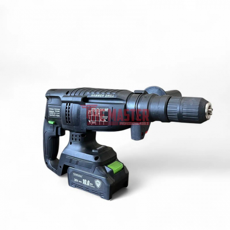АКУМУЛАТОРЕН БЕЗЧЕТКОВ ПЕРФОРАТОР 36V 10Ah С 2 ПАТРОННИКА – StahlMayer Black XR