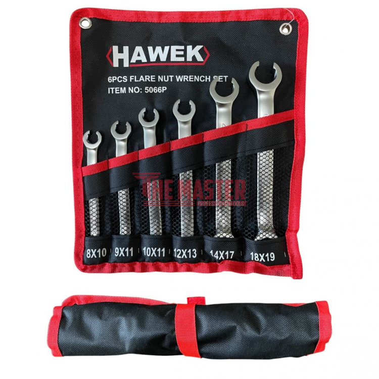 КОМПЛЕКТ СРЯЗАНИ КЛЮЧОВЕ HAWEK – 6 ЧАСТИ (8–19 ММ)