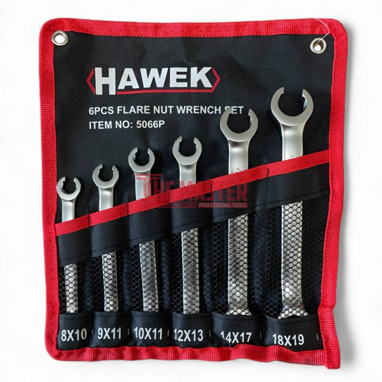 КОМПЛЕКТ СРЯЗАНИ КЛЮЧОВЕ HAWEK – 6 ЧАСТИ (8–19 ММ)