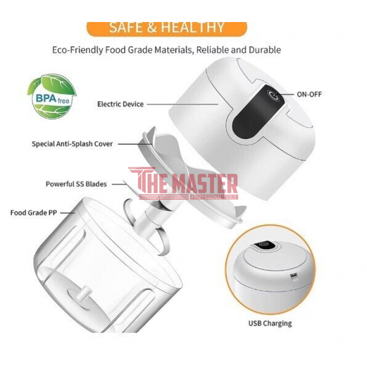 ПРЕНОСИМ МИНИ ЧОПЪР HOME PRACTIC, 250 МЛ, USB, 30 W