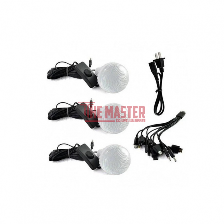 СОЛАРЕН КОМПЛЕКТ ЗА ОСВЕТЛЕНИЕ И ЗАХРАНВАНЕ GD LITE 7 С USB И LED КРУШКИ