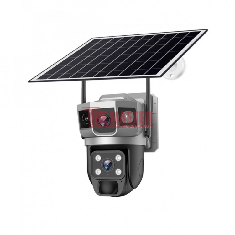 СОЛАРНА IP WIFI КАМЕРА С 2 ЛЕЩИ – 24MP, 360°, НОЩНО ВИЖДАНЕ И ДВУПОСОЧНО АУДИО