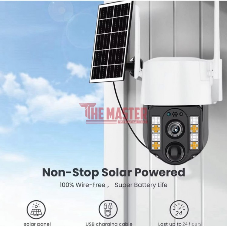 СОЛАРНА IP WIFI КАМЕРА HY-D011S – 10MP, 360°, НОЩНО ВИЖДАНЕ, ДВУПОСОЧНО АУДИО