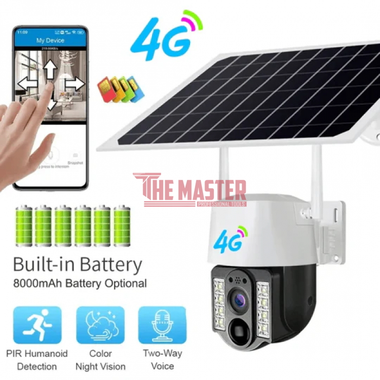 СОЛАРНА 4G SIM IP КАМЕРА HY-D012S – 10MP, 1080P, 360°, ДВУПОСОЧНО АУДИО