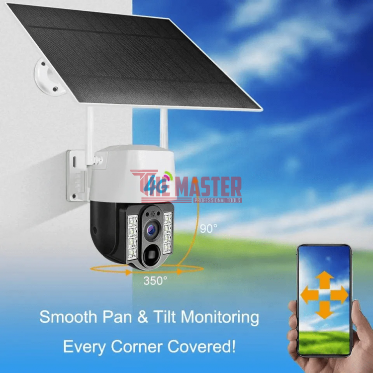 СОЛАРНА 4G SIM IP КАМЕРА HY-D012S – 10MP, 1080P, 360°, ДВУПОСОЧНО АУДИО