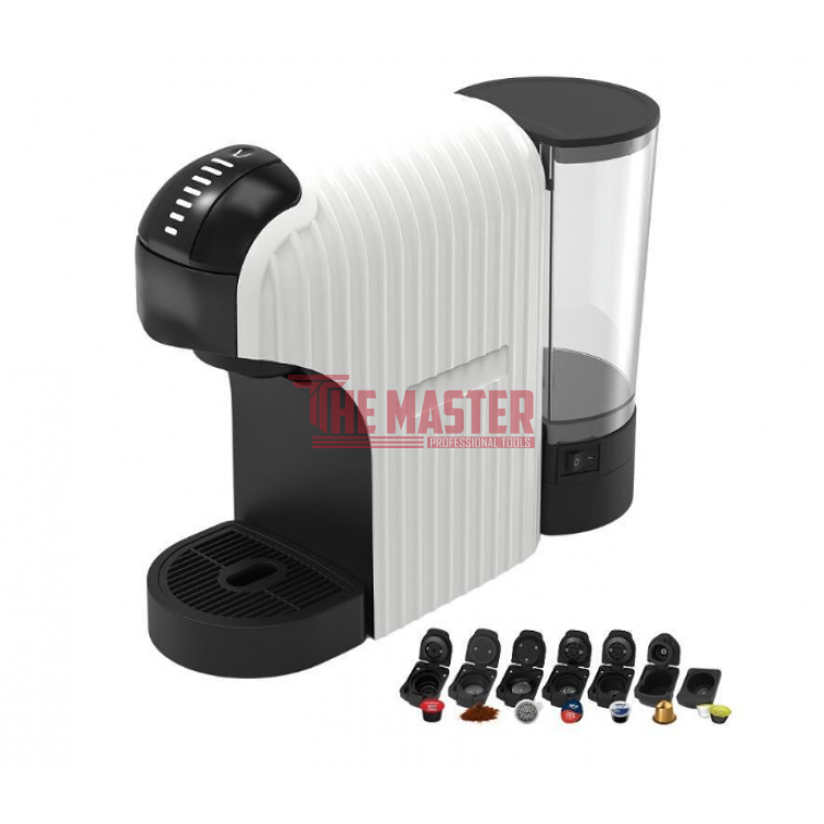 ЕСПРЕСО МАШИНА ЗА МЛЯНО КАФЕ И КАПСУЛИ 7 В 1 CROWN CCM-1530B, 1400 W, 20 BAR, 0.9 L