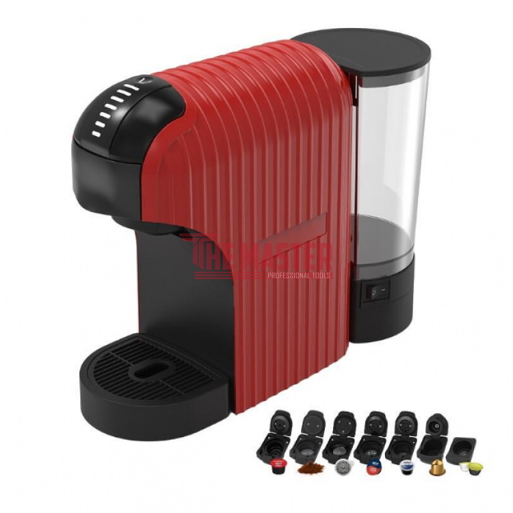 ЕСПРЕСО МАШИНА ЗА МЛЯНО КАФЕ И КАПСУЛИ 7 В 1 CROWN CCM-1530B, 1400 W, 20 BAR, 0.9 L