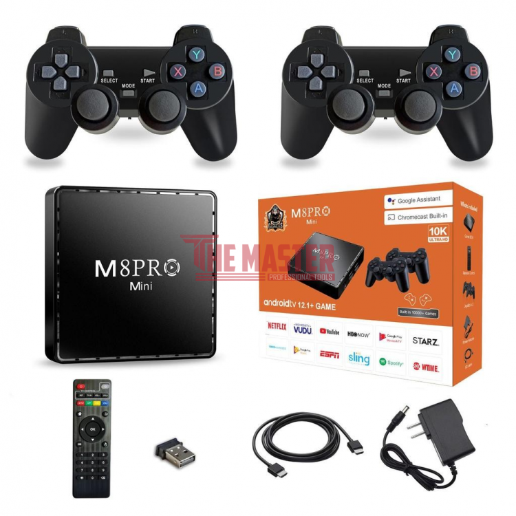 M8 PRO MINI TV GAME BOX 4K HDMI 2.4G – БЕЗЖИЧНА КОНЗОЛА С НАД 32 000 ИГРИ