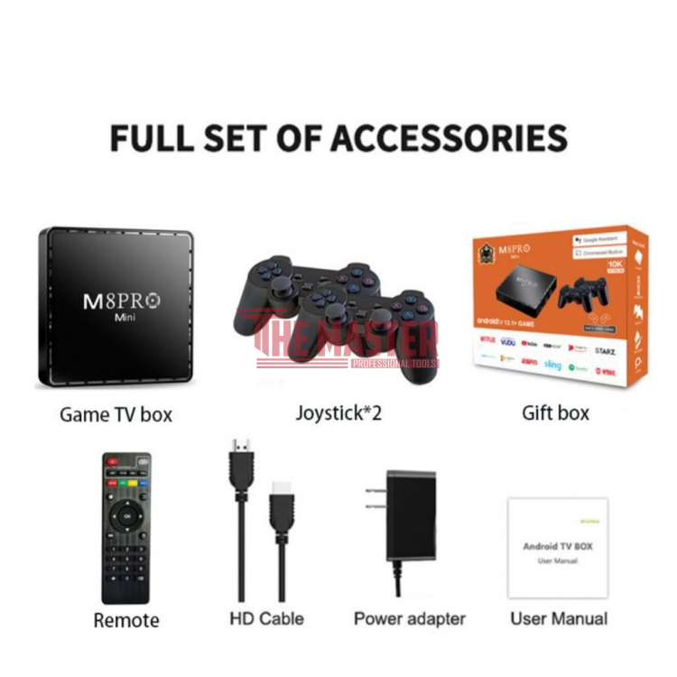 M8 PRO MINI TV GAME BOX 4K HDMI 2.4G – БЕЗЖИЧНА КОНЗОЛА С НАД 32 000 ИГРИ
