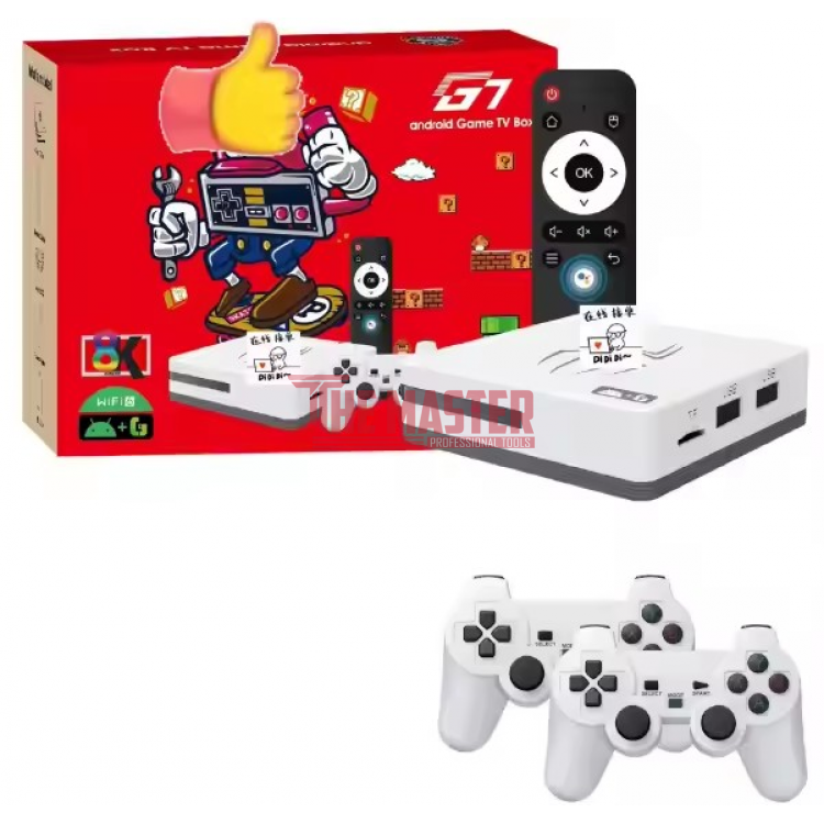GAME BOX 8K ULTRA HD ANDROID TV + РЕТРО КОНЗОЛА С 25 000+ ИГРИ И 2 БЕЗЖИЧНИ КОНТРОЛЕРА