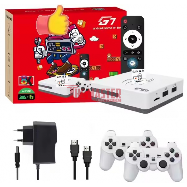 GAME BOX 8K ULTRA HD ANDROID TV + РЕТРО КОНЗОЛА С 25 000+ ИГРИ И 2 БЕЗЖИЧНИ КОНТРОЛЕРА