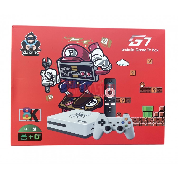 GAME BOX 8K ULTRA HD ANDROID TV + РЕТРО КОНЗОЛА С 25 000+ ИГРИ И 2 БЕЗЖИЧНИ КОНТРОЛЕРА