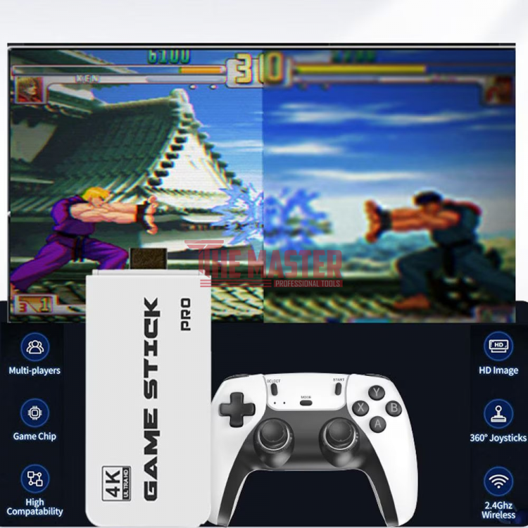 GAME STATION GAME STICK M15 4K – РЕТРО КОНЗОЛА С 30 000+ ИГРИ И БЕЗЖИЧНИ ДЖОЙСТИЦИ