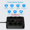 УНИВЕРСАЛЕН РАЗКЛОНИТЕЛ С 6 ГНЕЗДА, 5 USB ПОРТА + 1 TYPE-C, QC3.0, 3000W