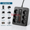 УНИВЕРСАЛЕН РАЗКЛОНИТЕЛ С 6 ГНЕЗДА, 5 USB ПОРТА + 1 TYPE-C, QC3.0, 3000W