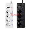 РАЗКЛОНИТЕЛ СЪС ЗАЩИТА 4 ГНЕЗДА + 2 USB + 2 TYPE-C FAST CHARGE
