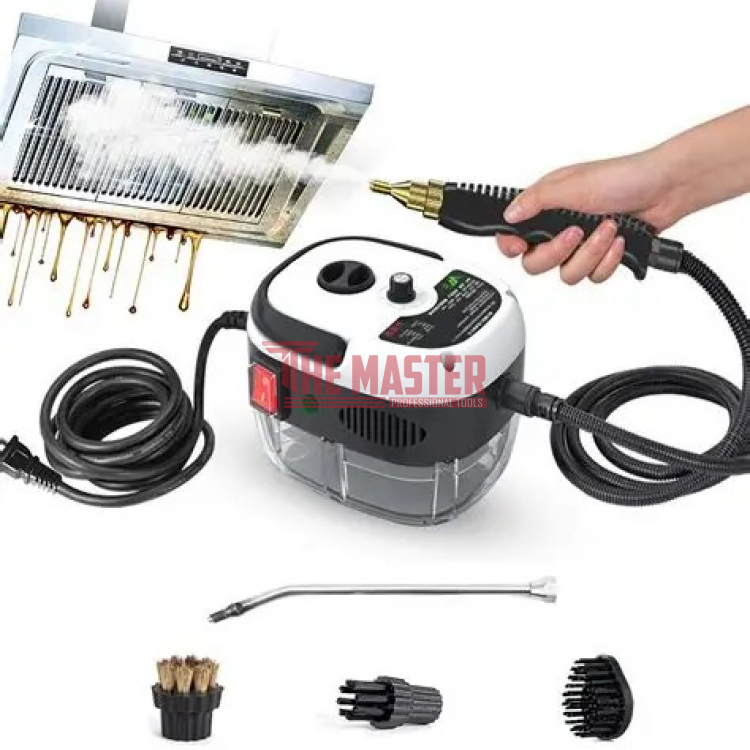 ПАРОЧИСТАЧКА 2500W С РЕГУЛИРУЕМ ПАРА И РЕЗЕРВОАР 1200ML – ЧЕРНО/БЯЛО