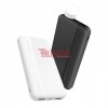 WUW Y145 2.1A ПРЕНОСИМО ЗАРЯДНО POWER BANK + LED – 10,000mAh – 1xUSB-C / 2xUSB-A – ЧЕРЕН