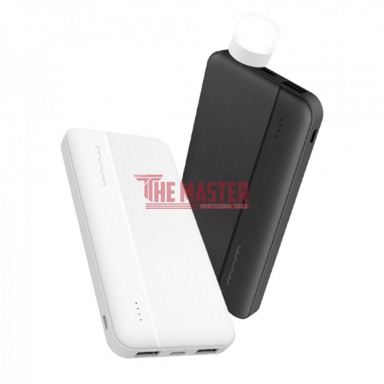 WUW Y145 2.1A ПРЕНОСИМО ЗАРЯДНО POWER BANK + LED – 10,000mAh – 1xUSB-C / 2xUSB-A – ЧЕРЕН