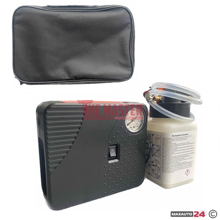 КОМПРЕСОР 12V С МАНОМЕТЪР И СПРЕЙ ЗА ГУМИ – МОДЕЛ 26036 / 60700