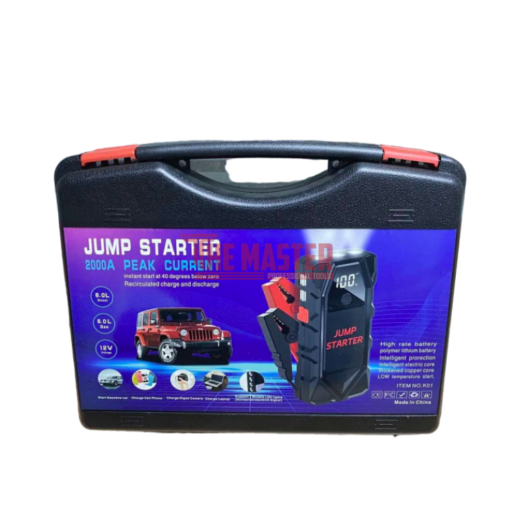 МУЛТИФУНКЦИОНАЛЕН АВТОМОБИЛЕН СТАРТЕР JUMP STARTER 18,000mAh – 12V, 2000A