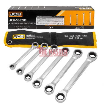 ПРОФЕСИОНАЛЕН КОМПЛЕКТ ДВУСТРАННИ ТРЕСЧОТНИ КЛЮЧОВЕ JCB – 6 ЧАСТИ