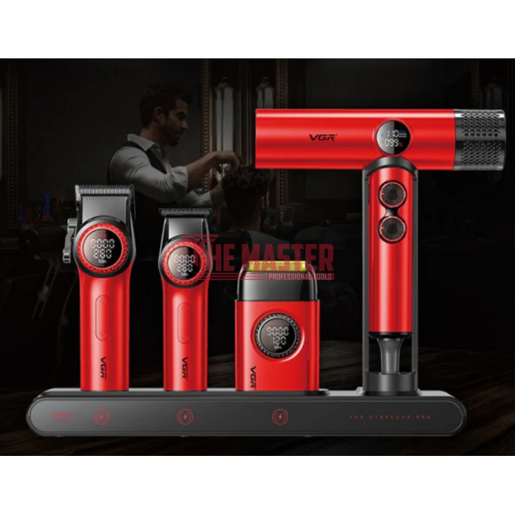 PREMIUM BARBER КОМБО VGR – ПЪЛЕН ПРОФЕСИОНАЛЕН КОМПЛЕКТ ЗА БАРБЕРИ И ФРИЗЬОРИ