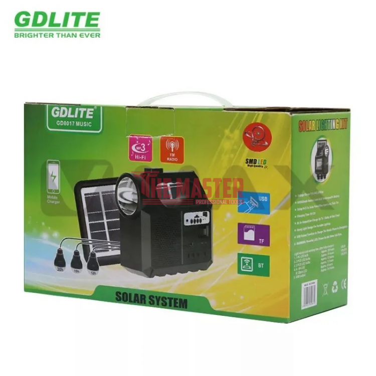 МОБИЛНА СОЛАРНА СИСТЕМА GDLITE GD-8017 MUSIC